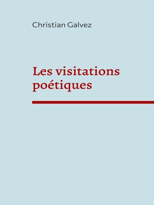 cover image of Les visitations poétiques